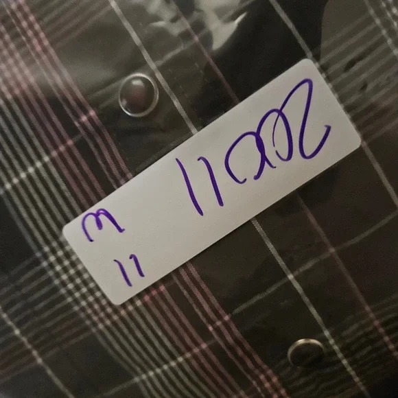 Roper Shirt Mens Medium Pearl Snap Western Plaid Long Sleeve‎ Rodeo - Picture 8 of 10